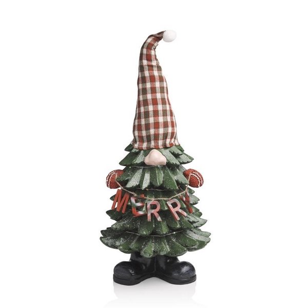 Alpine LED Multicolored Merry Tree Gnome Indoor Christmas Decor 28 in WQA1540CC